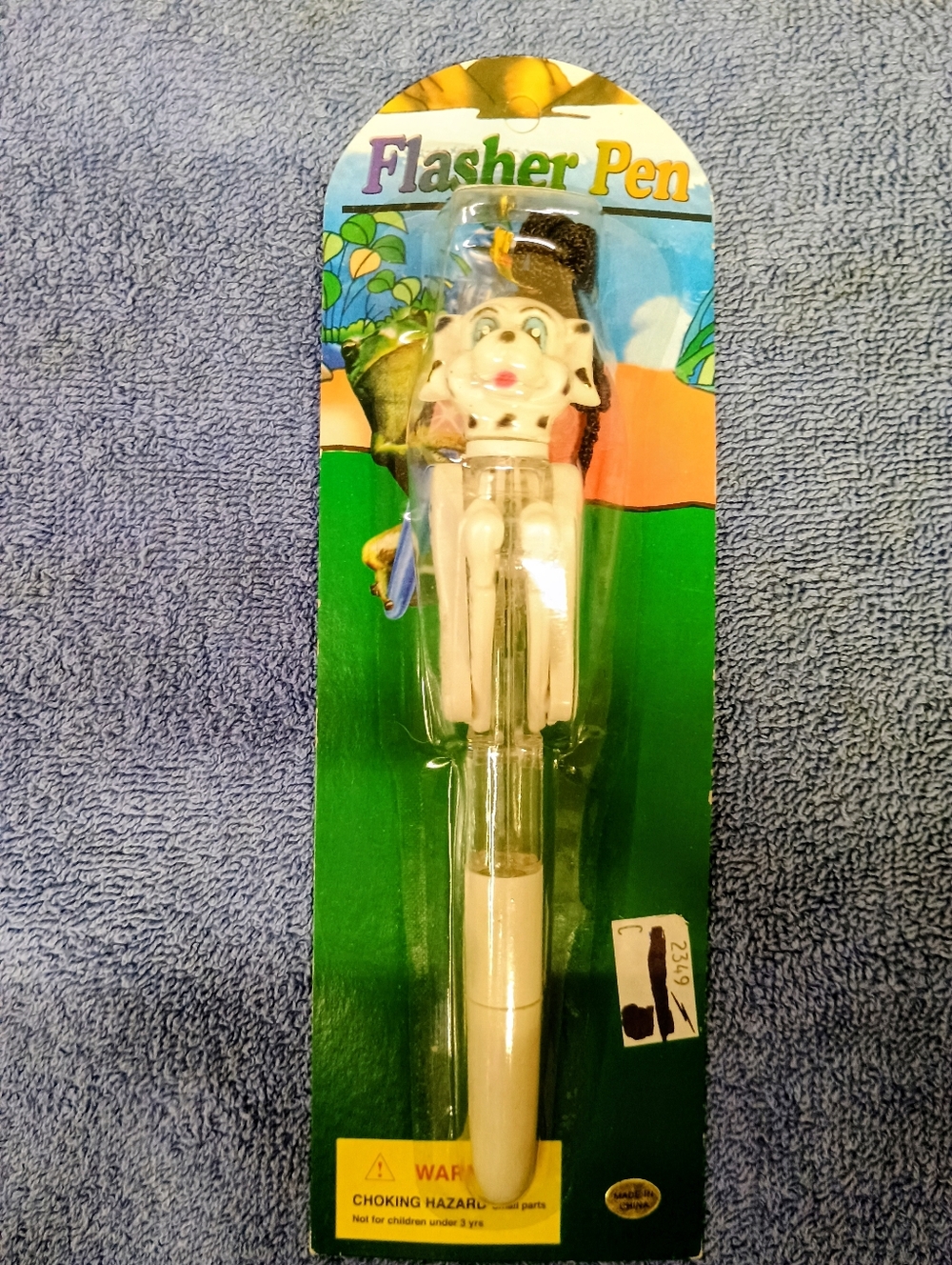 Flasher Pen Novelty Character Pen in White